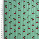 [S2420R-1115]-[S2420R]-Baby-Rib-Cord-Printed-Stretch-Little-Cherry’s-(Old-Pink)